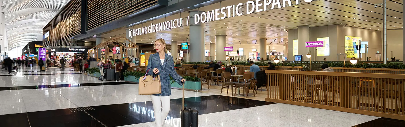 İGA İstanbul Havalimanı İç Hatlar Giden Yolcu